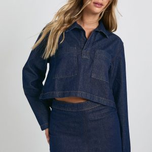 Denim Collared Rugby Shirt