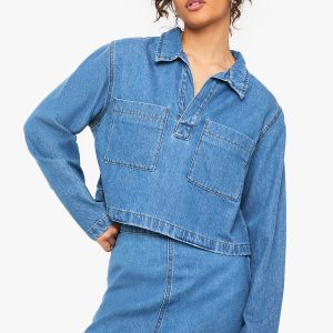 Denim Collared Rugby Shirt