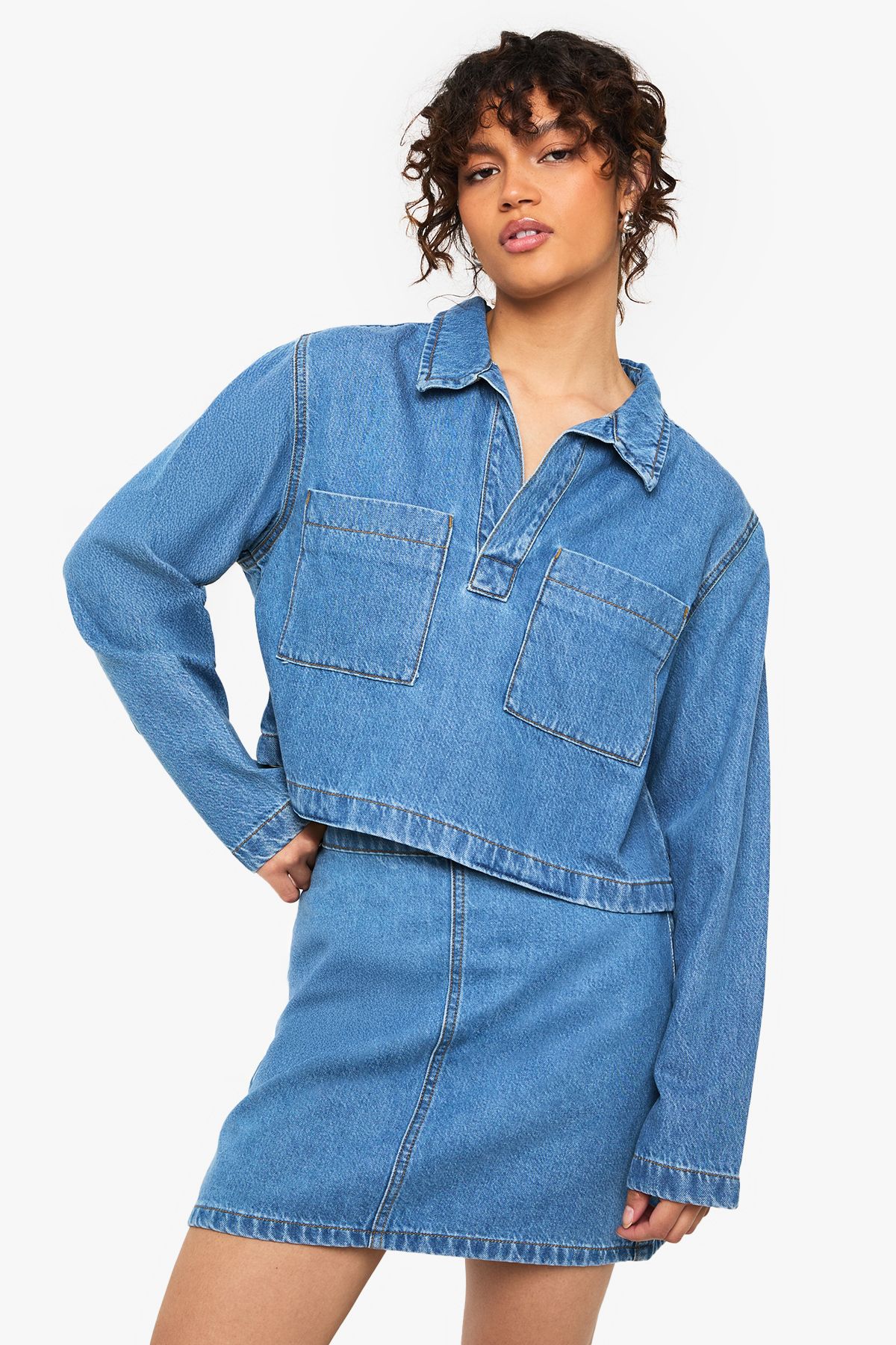Denim Collared Rugby Shirt