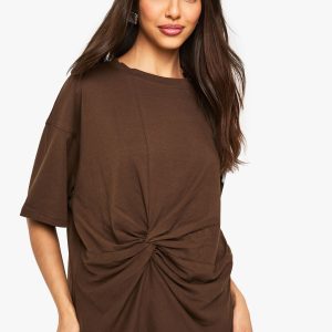 Gathered Front Twist T-Shirt