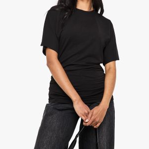 Draped Cinched Waist T-Shirt