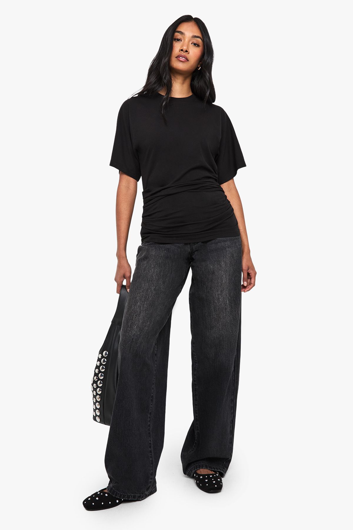 Draped Cinched Waist T-Shirt - Image 3