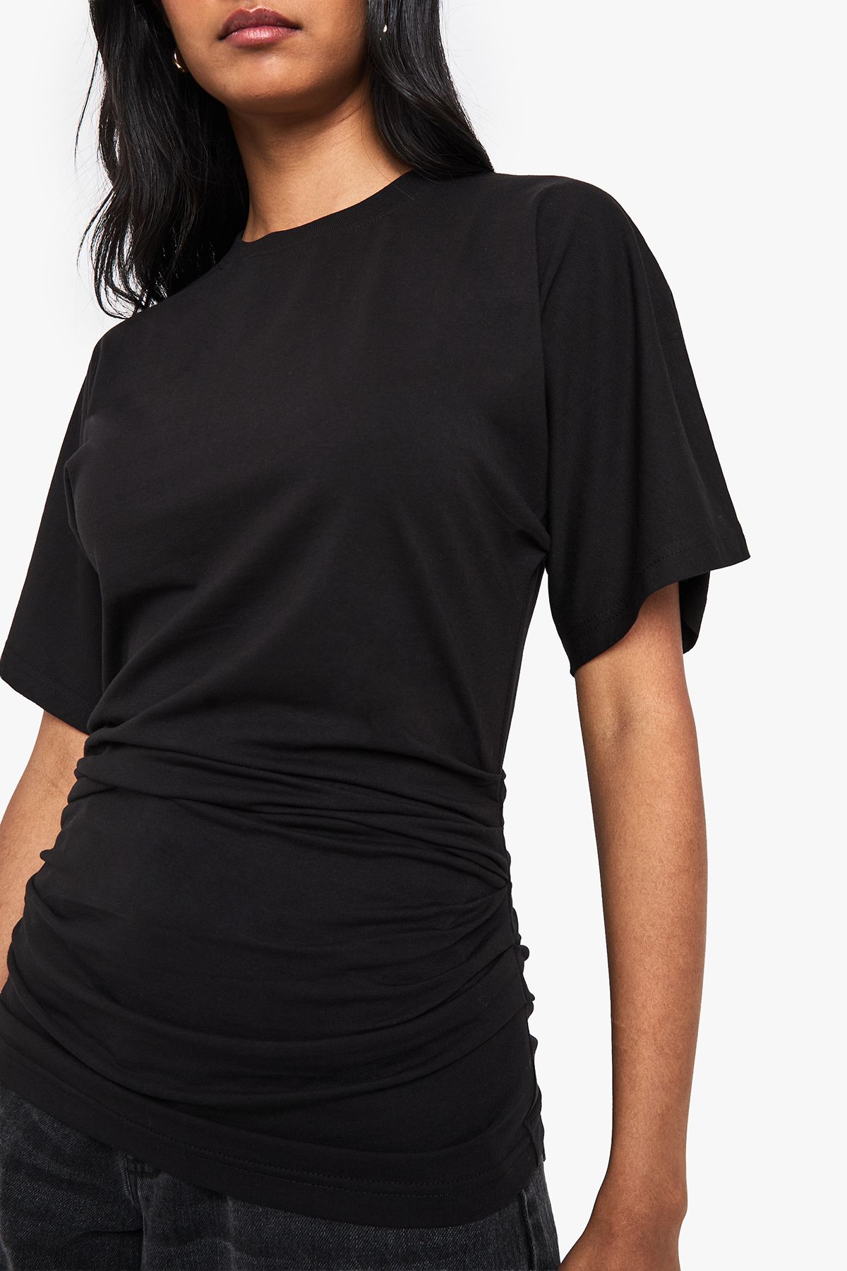 Draped Cinched Waist T-Shirt - Image 4