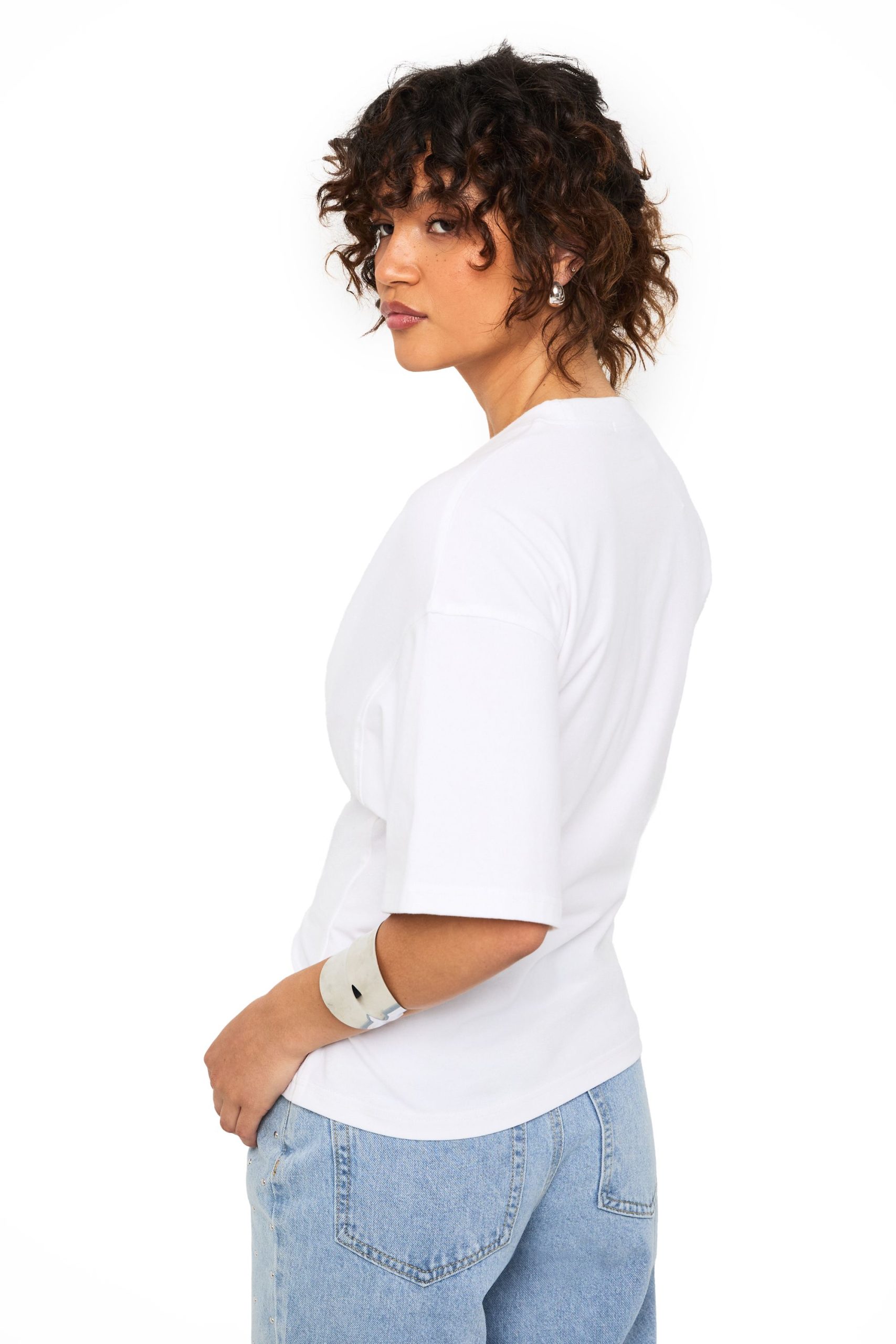 Hook and Eye Corseted Waist T-Shirt - Image 2