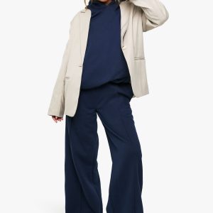 Pintuck Detail Straight Leg Jogger