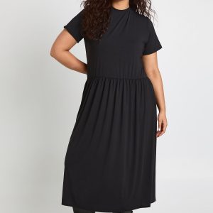Plus Drop Hem Maxi Smock Dress