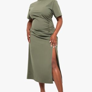 Plus Ruched Detail T-Shirt Dress