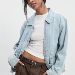 Denim Jacket With Waist Channel