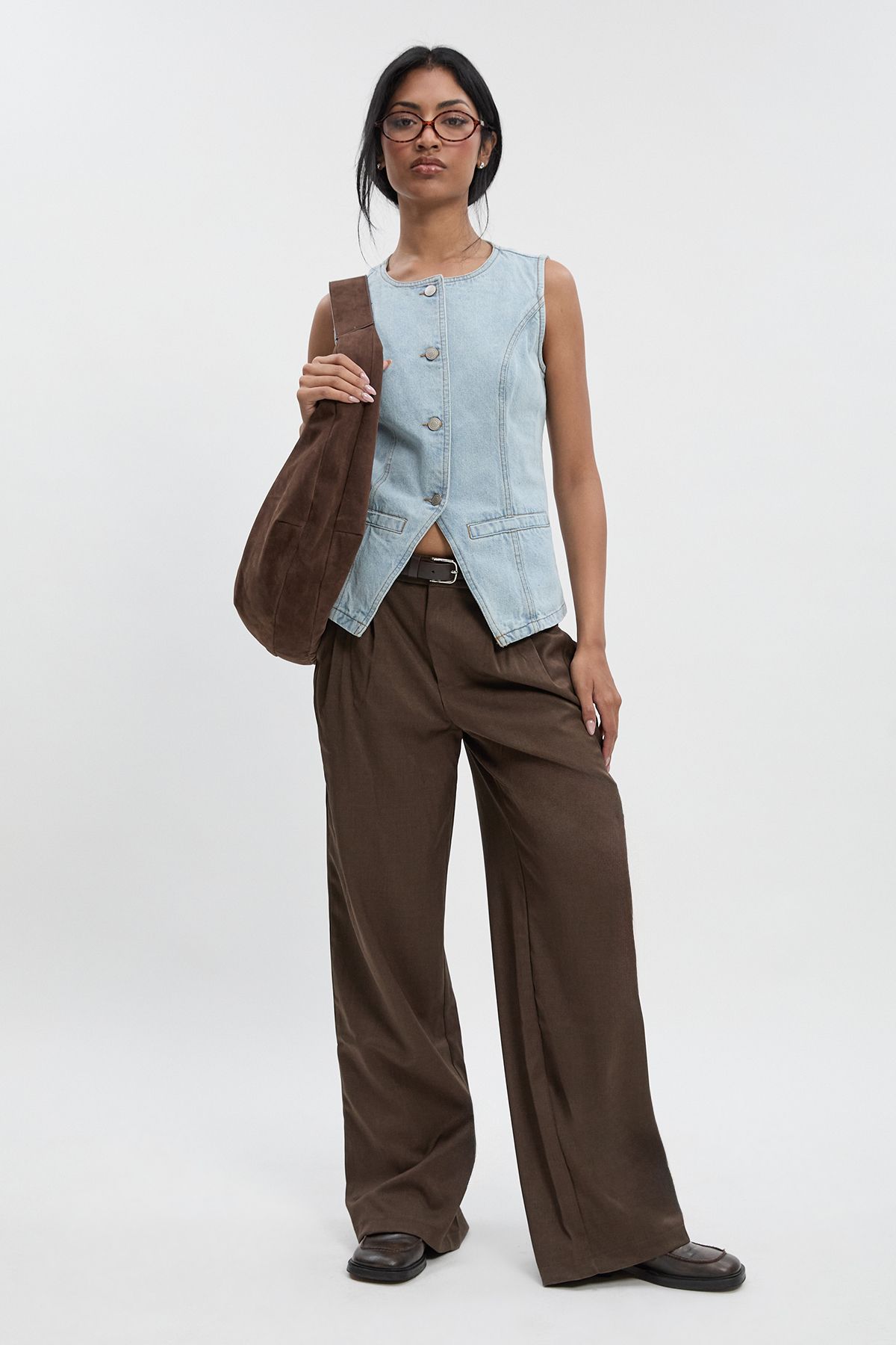 Longline Denim Waistcoat - Image 3