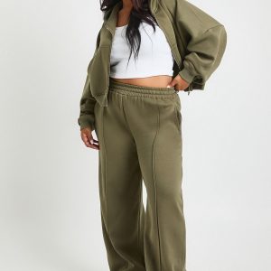 Plus Core Basic Pintuck Detail Straight Leg Jogger