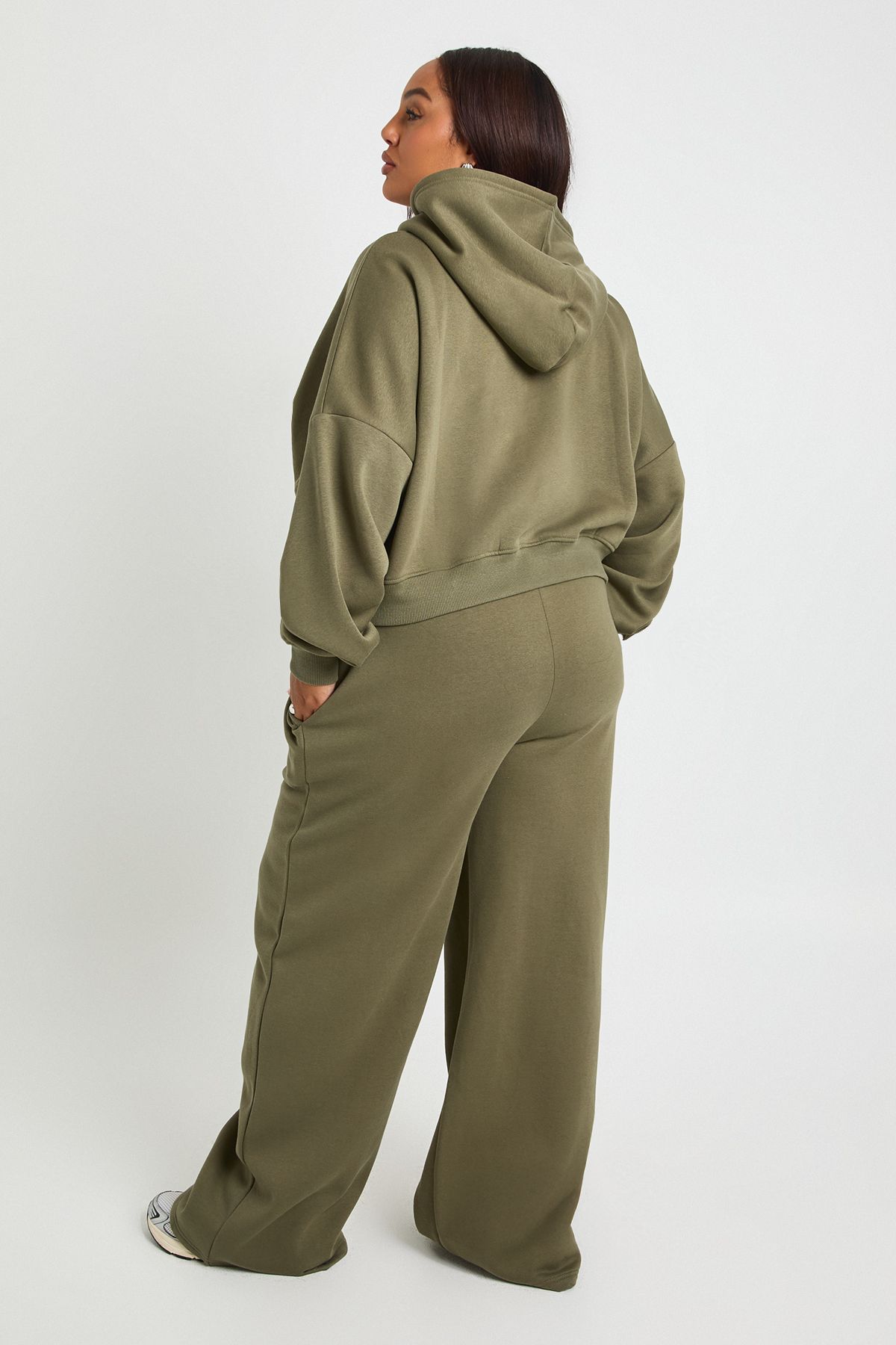 Plus Core Basic Pintuck Detail Straight Leg Jogger - Image 2