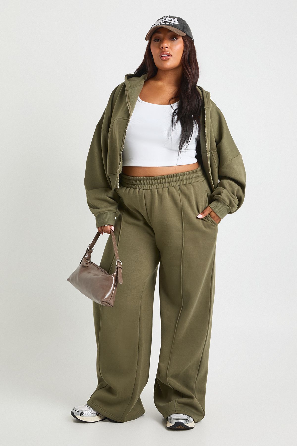 Plus Core Basic Pintuck Detail Straight Leg Jogger - Image 3