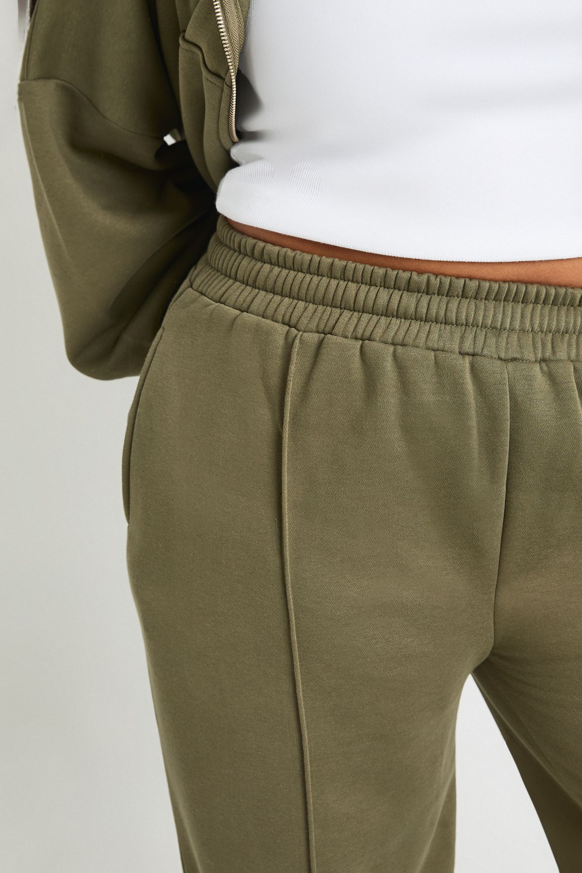 Plus Core Basic Pintuck Detail Straight Leg Jogger - Image 4