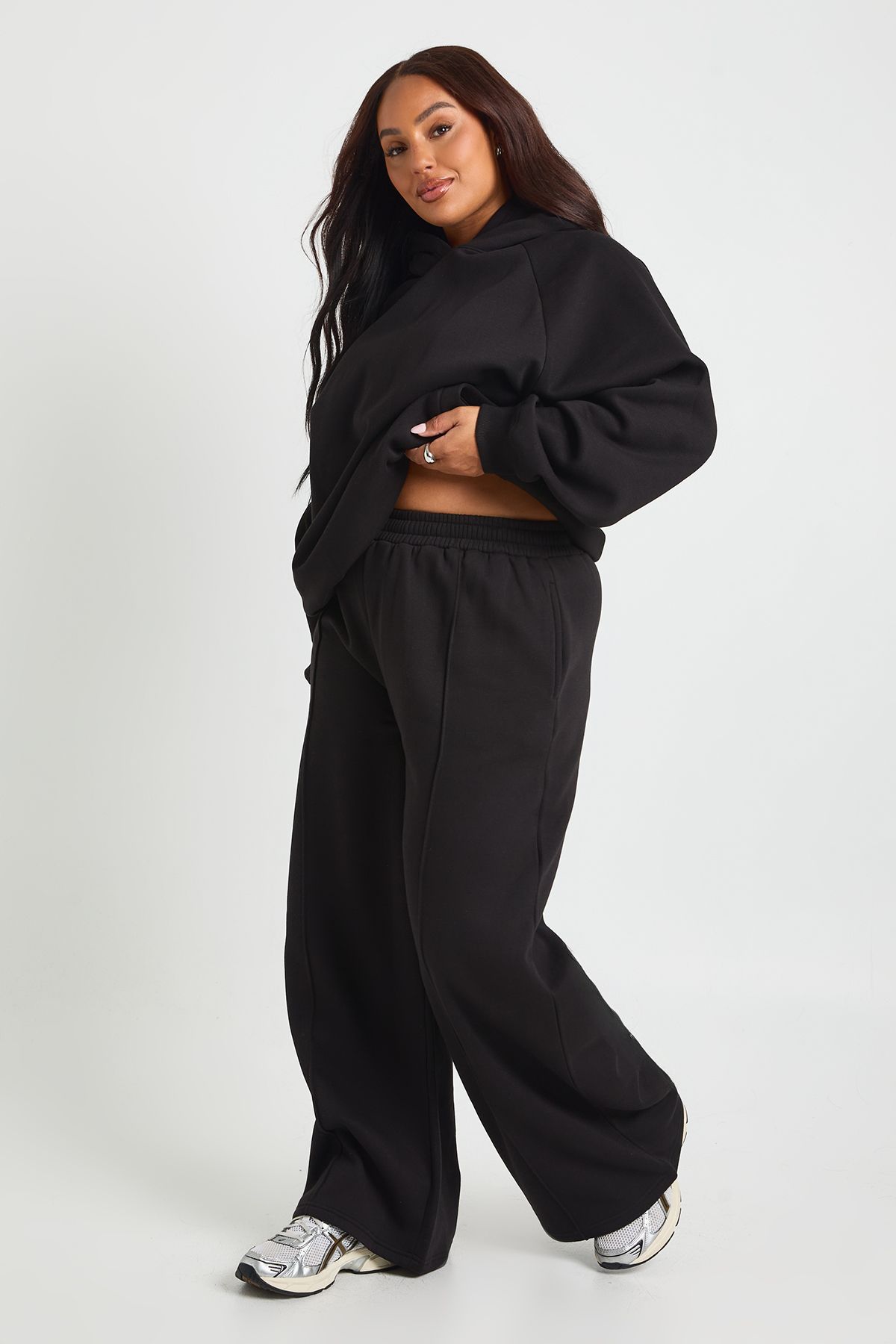 Plus Core Basic Pintuck Detail Straight Leg Jogger