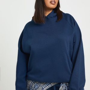 Plus Core Basic Raglan Seam Oversized Hoodie