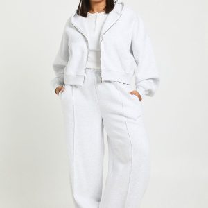 Plus Core Basic Pintuck Detail Straight Leg Jogger