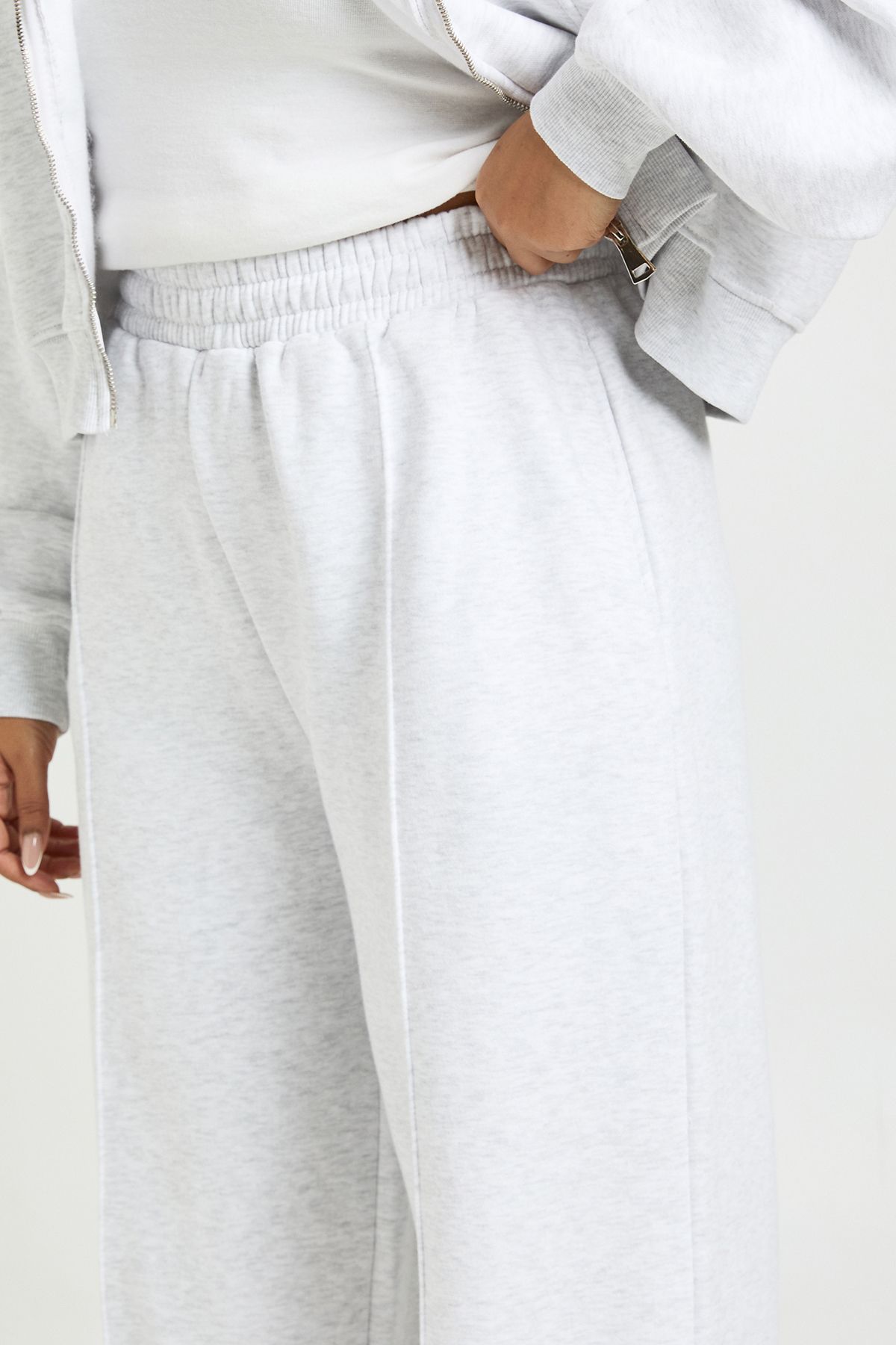 Plus Core Basic Pintuck Detail Straight Leg Jogger - Image 2