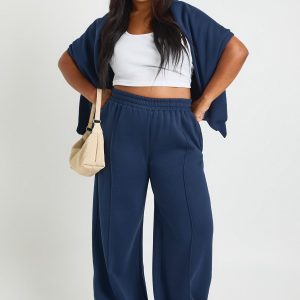 Plus Core Basic Pintuck Detail Straight Leg Jogger