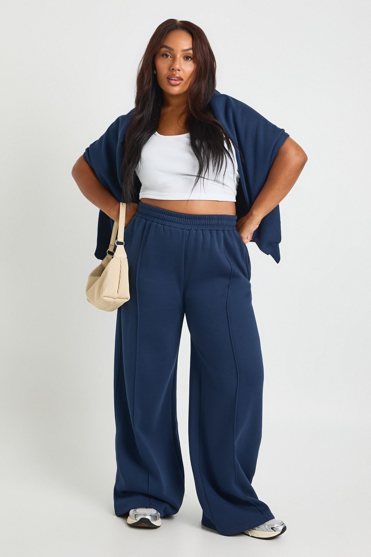 Plus Core Basic Pintuck Detail Straight Leg Jogger