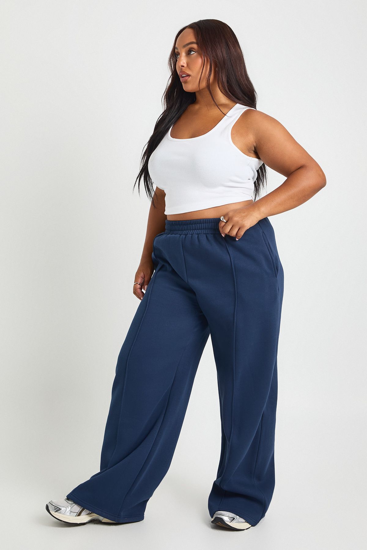Plus Core Basic Pintuck Detail Straight Leg Jogger - Image 3