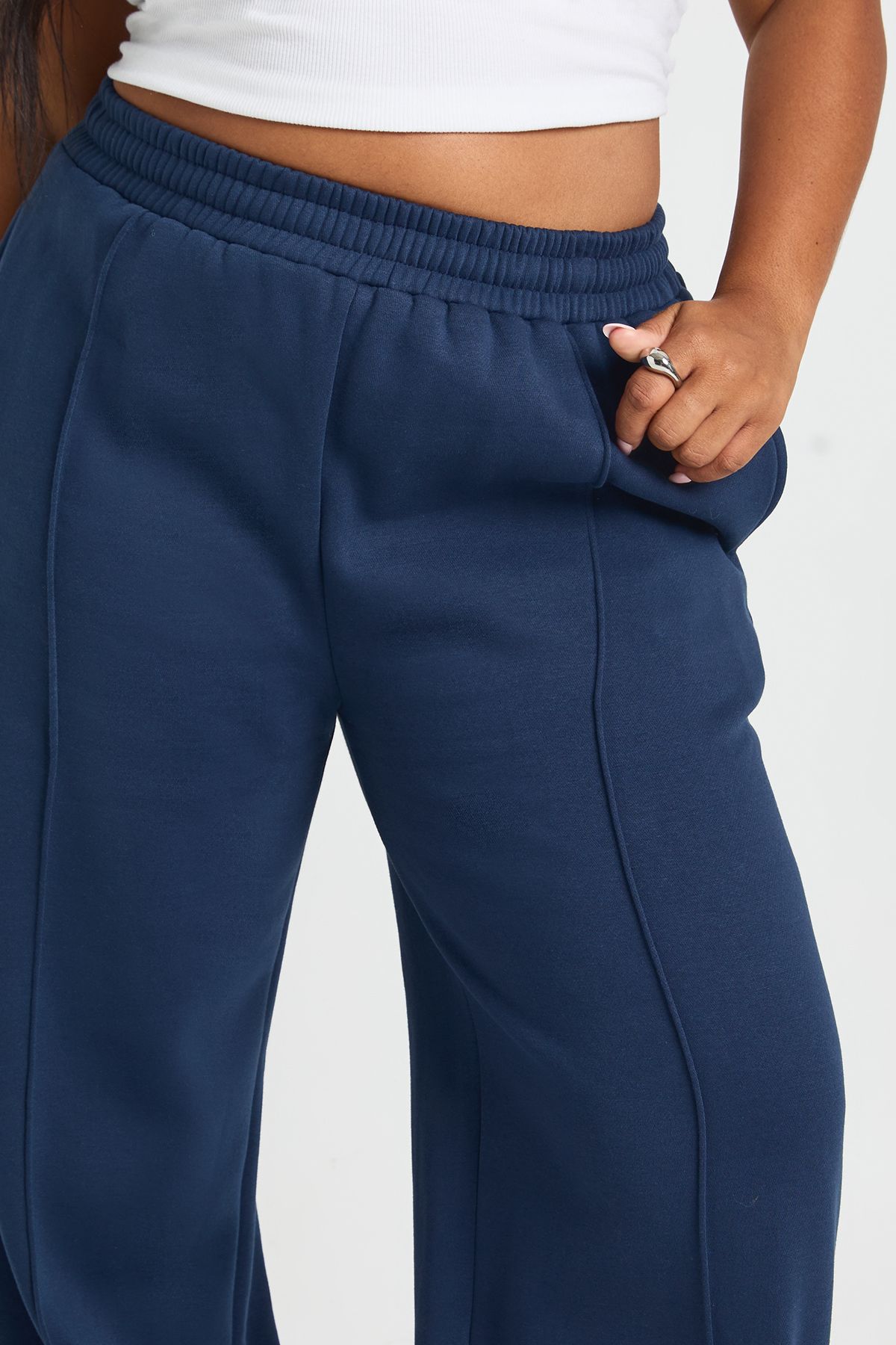 Plus Core Basic Pintuck Detail Straight Leg Jogger - Image 4