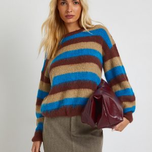 Brushed Soft Knit Oversized Crew Neck Jumper