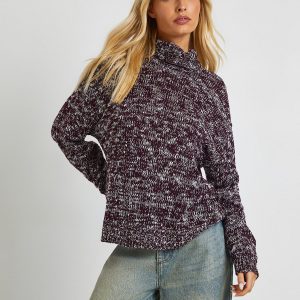 Roll Neck Marl Knit Jumper