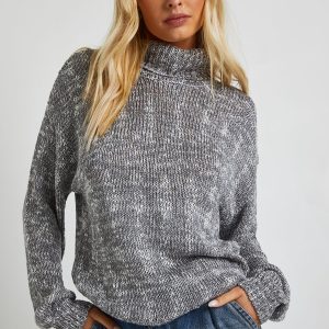 Roll Neck Marl Knit Jumper