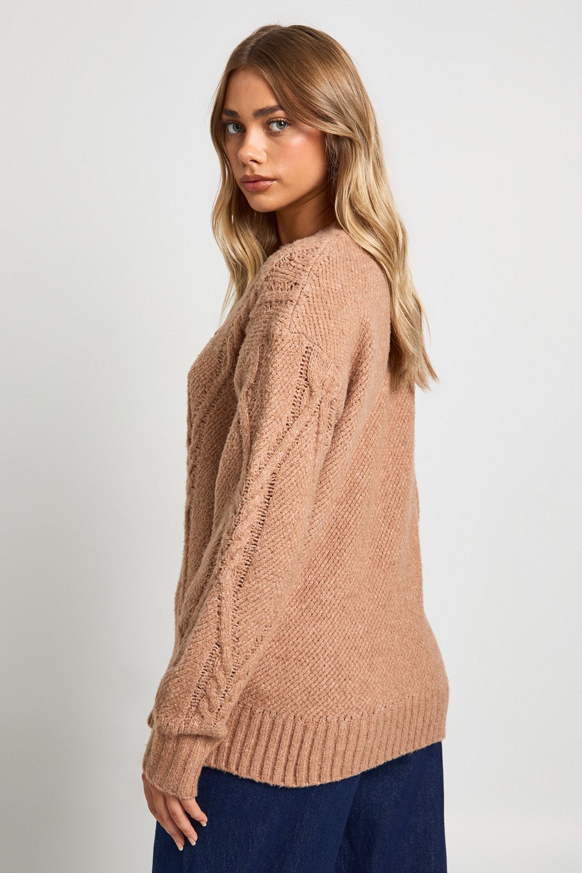Super Soft Cable Knit Knitted Jumper - Image 2