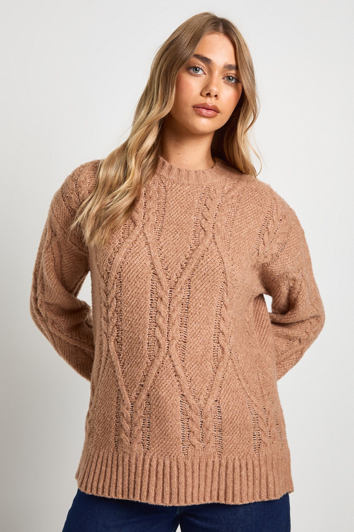 Super Soft Cable Knit Knitted Jumper - Image 3