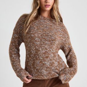 Textured Knit Oversized Jumper