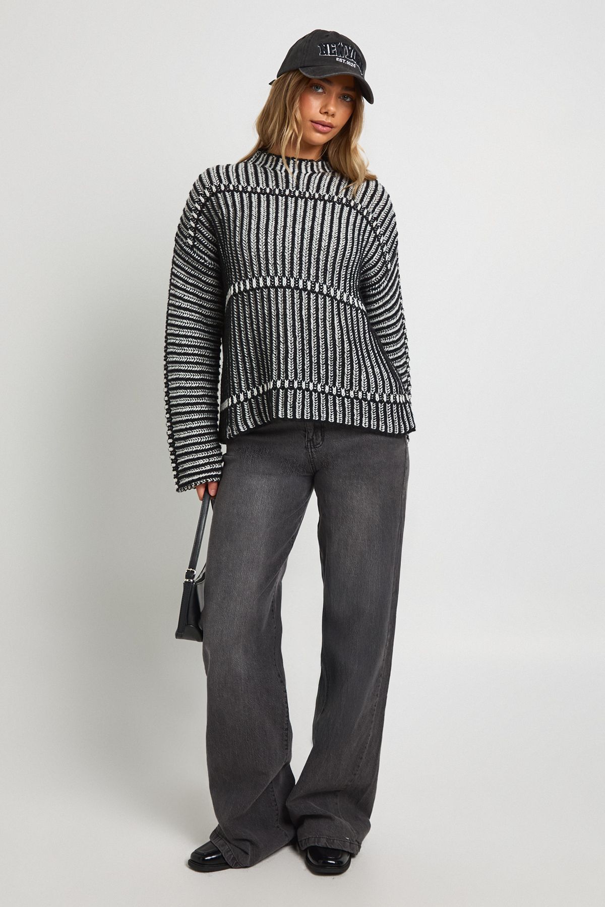 Chunky Knit High Neck Oversized Jumper