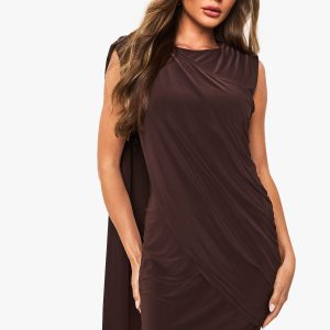 Drape Open Back Mini Dress