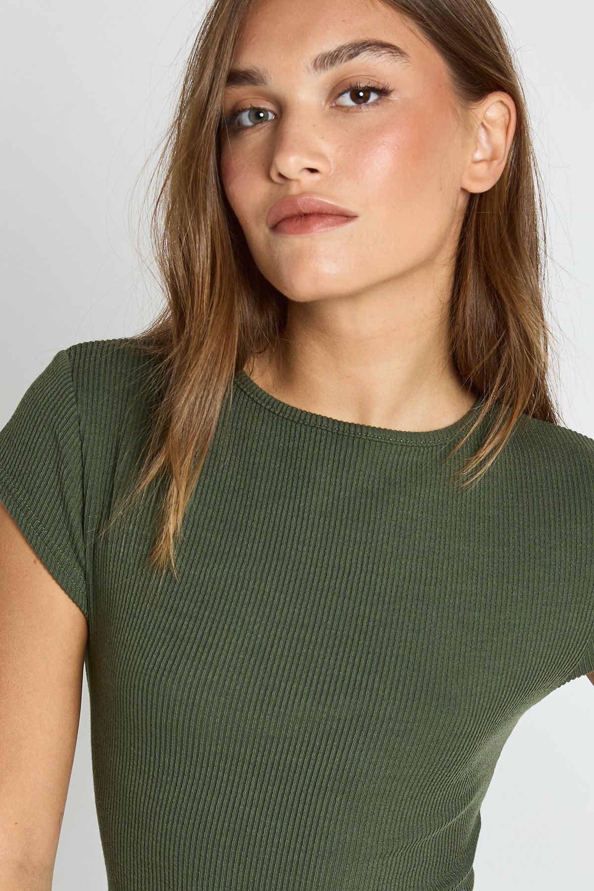 Crinkle Rib Cap Sleeve Baby T-Shirt - Image 4