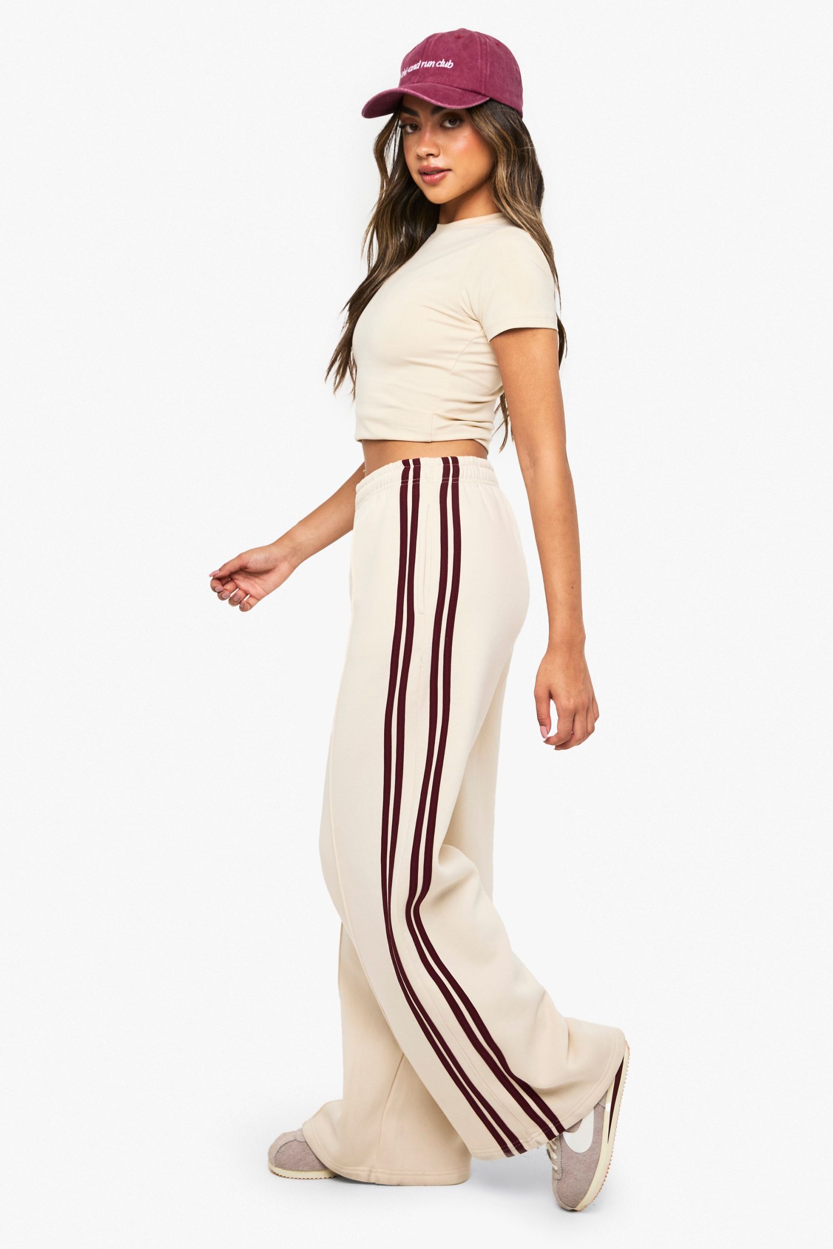 Side Stripe Pintuck Straight Leg Jogger