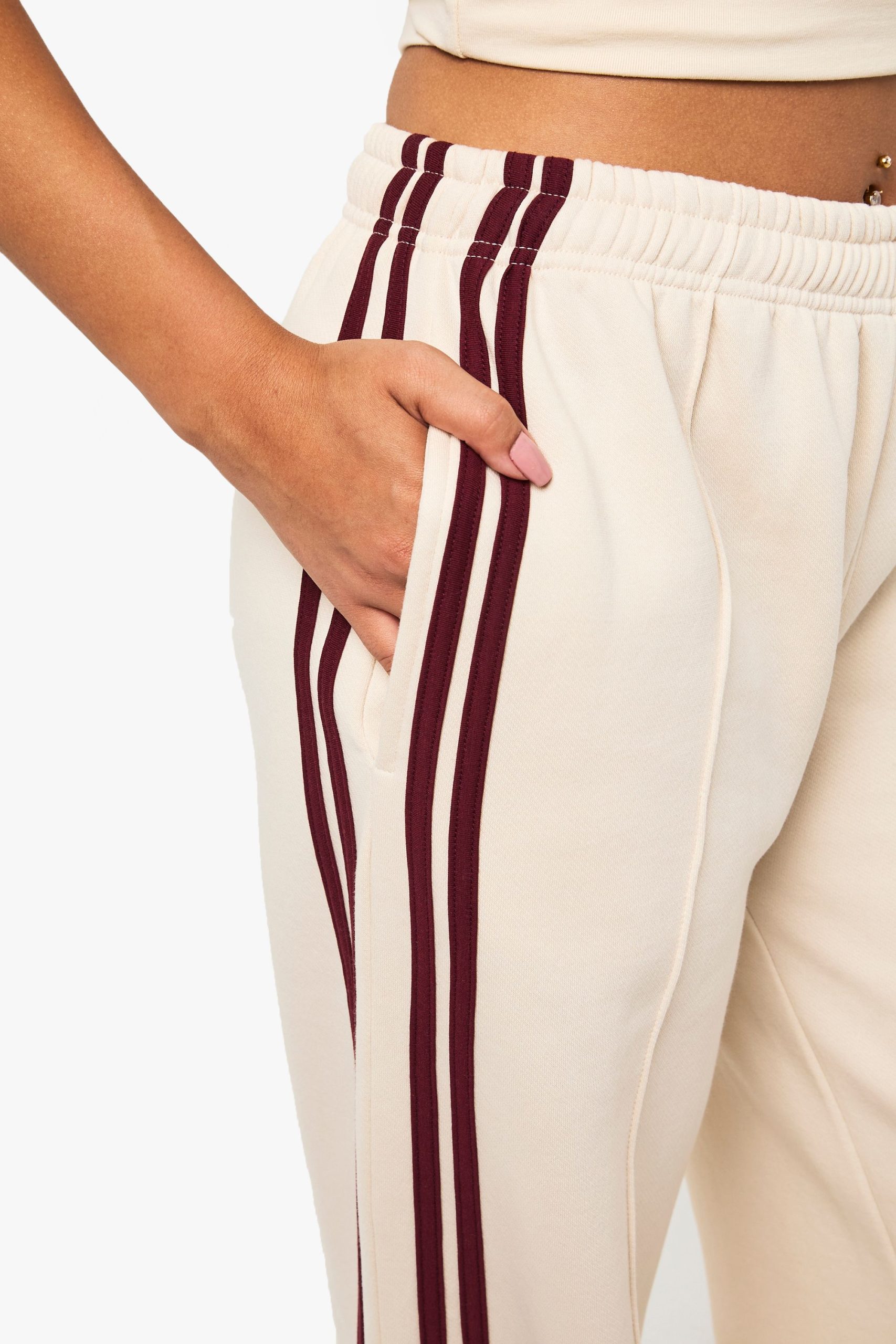 Side Stripe Pintuck Straight Leg Jogger - Image 4