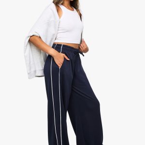 Tricot Side Piping Straight Leg Jogger