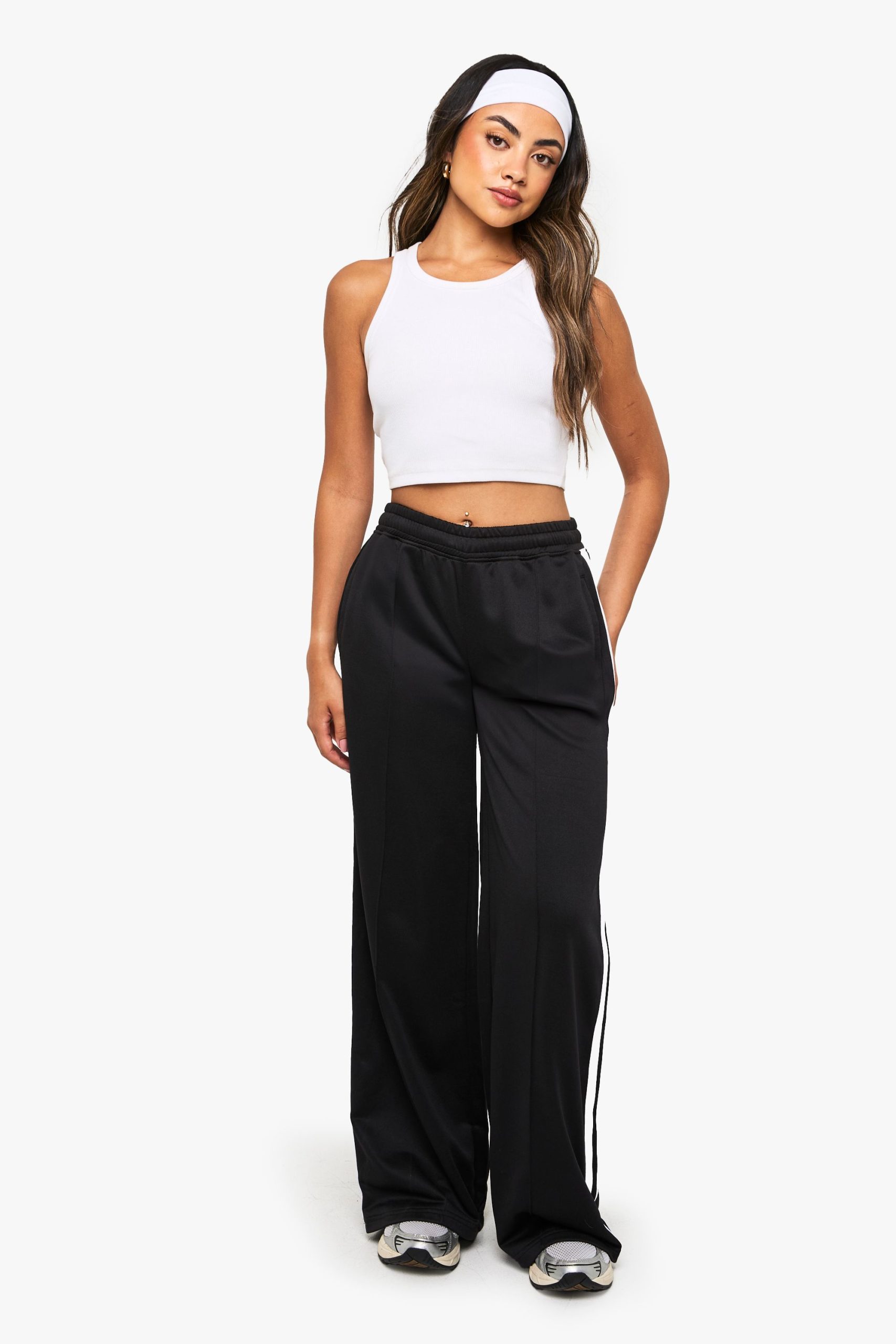 Tricot Side Stripe Tape Straight Leg Jogger - Image 3