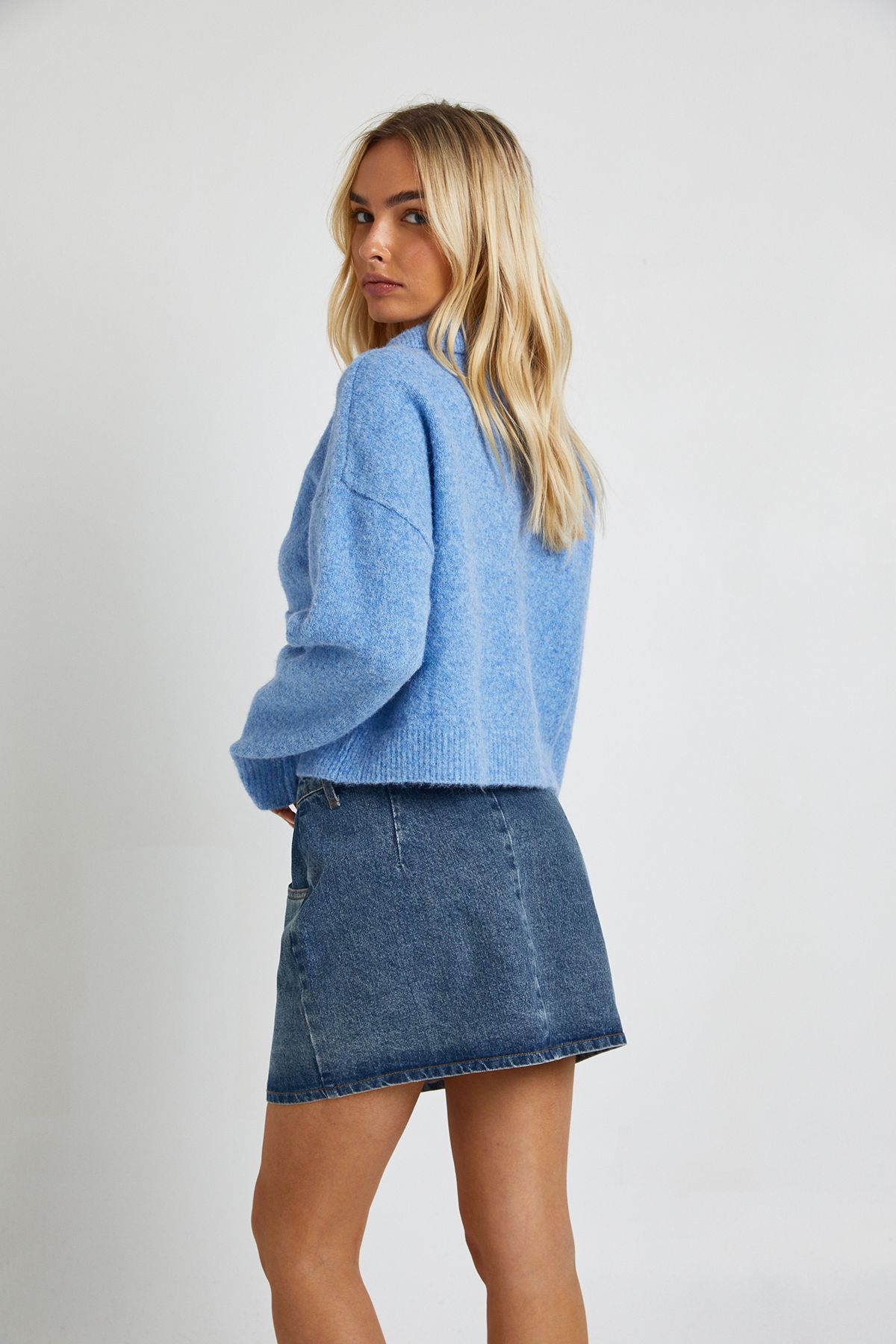 Boxy Fit Pocket Detail Cardigan - Image 2