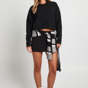 Boxy Fit Pocket Detail Cardigan