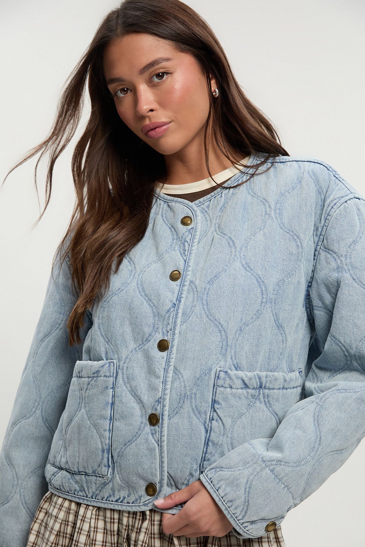 Quilted Denim Jacket - Image 2