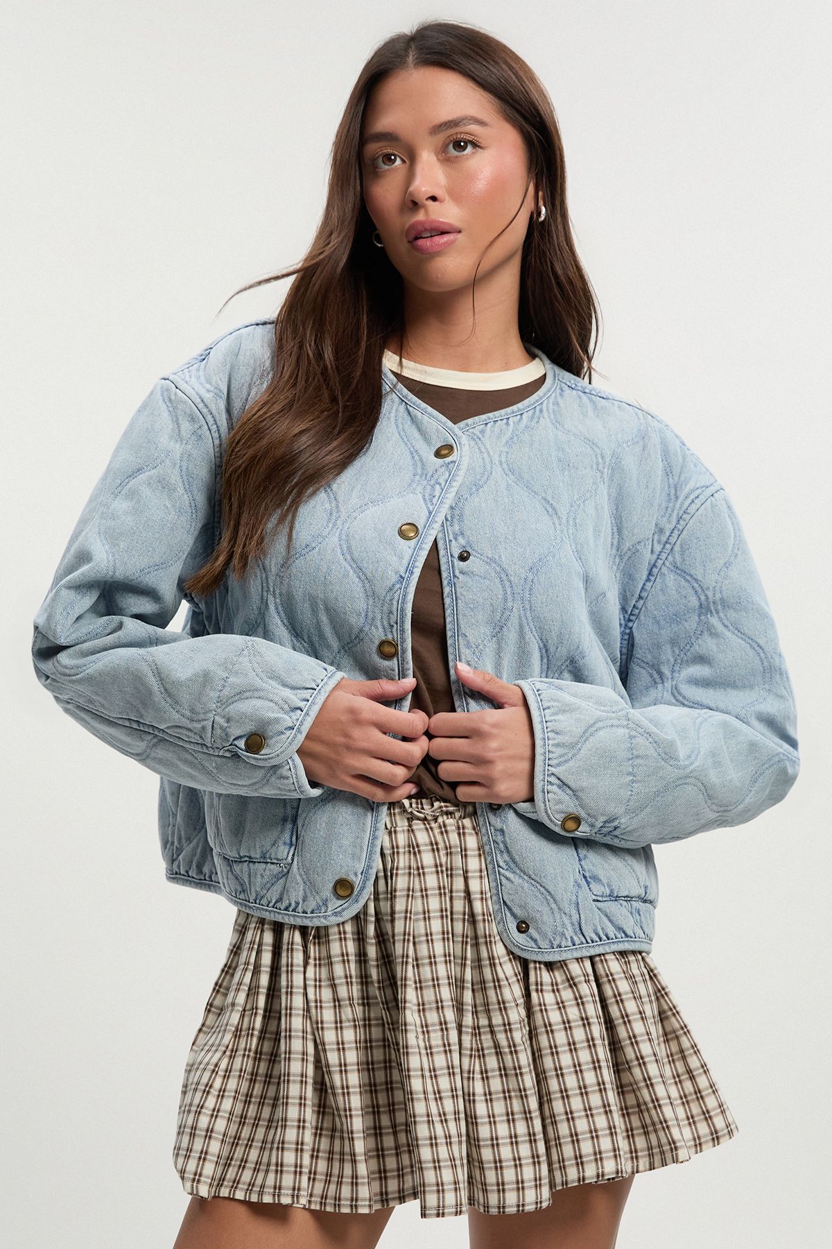 Quilted Denim Jacket - Image 3