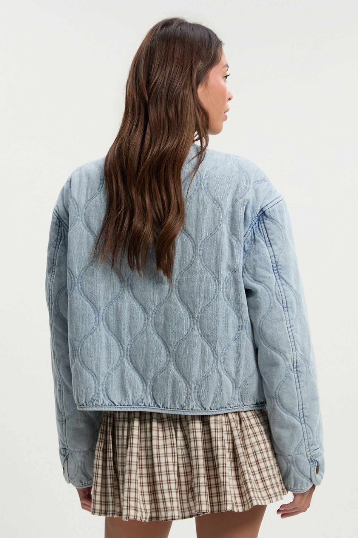 Quilted Denim Jacket - Image 4