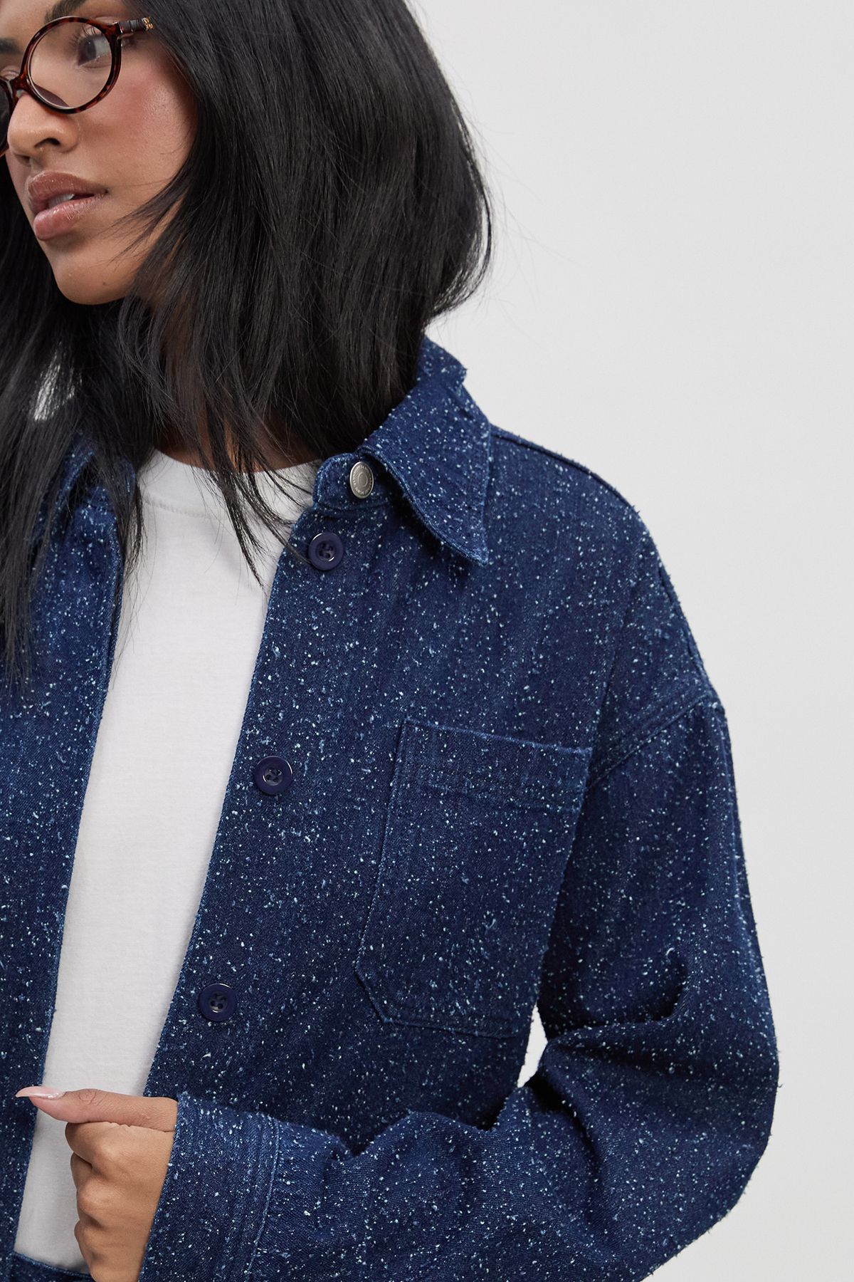 Boucle Denim Shacket - Image 4