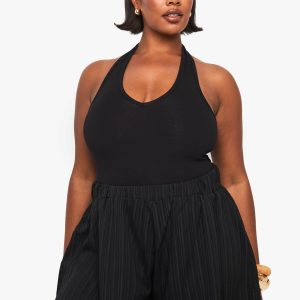 Plus Crinkle Textured Elasticated Flippy Short