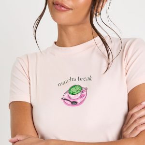 Matcha Break Baby Tee and Short Pyjama Set