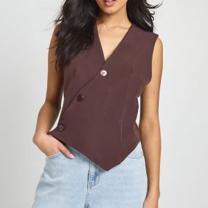 Asymmetric Adjustable Back Waistcoat