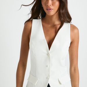 Button Front Tailored Waistcoat