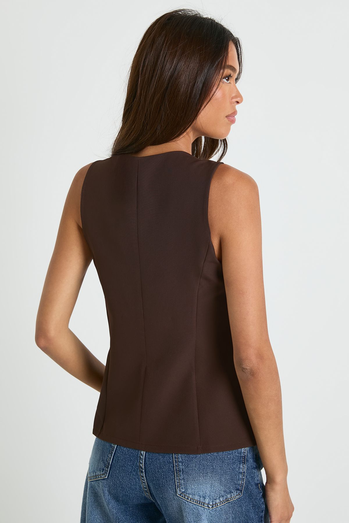 Button Front Tailored Waistcoat - Image 2