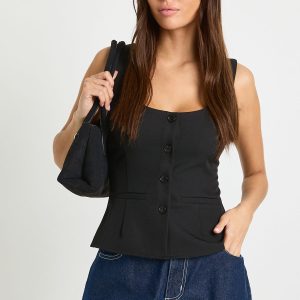 Scoop Neck Tailored Waistcoat